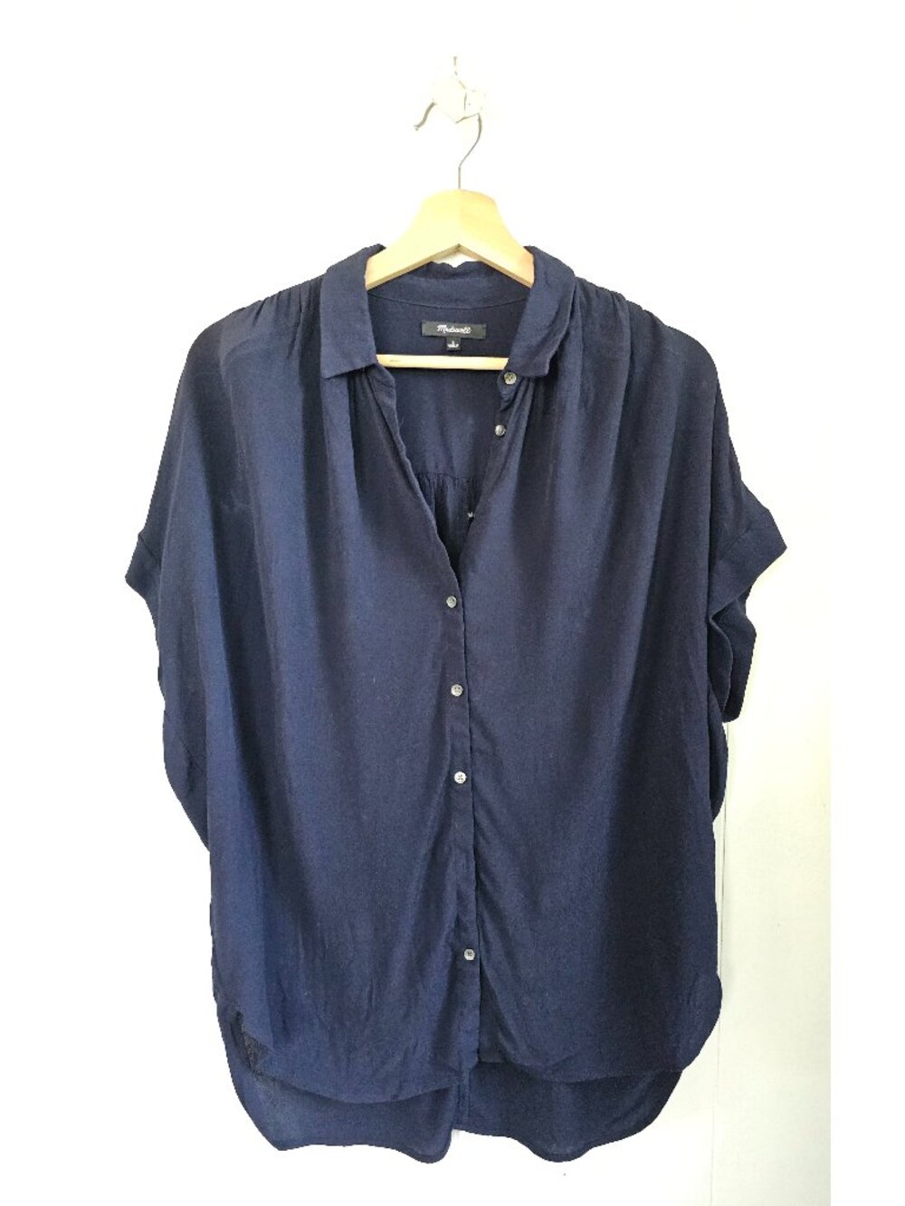 MADEWELL Navy Short Sleeve Button-Down Shirt